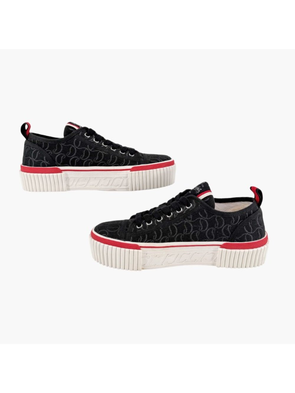 Christian Louboutin Super Pedro Platform Sneakers Black Size 39 US 9 Women’s - Picture 9 of 15